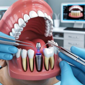 "نتائج زراعة الأسنان في عيادة دكتورة هبة العدل".
