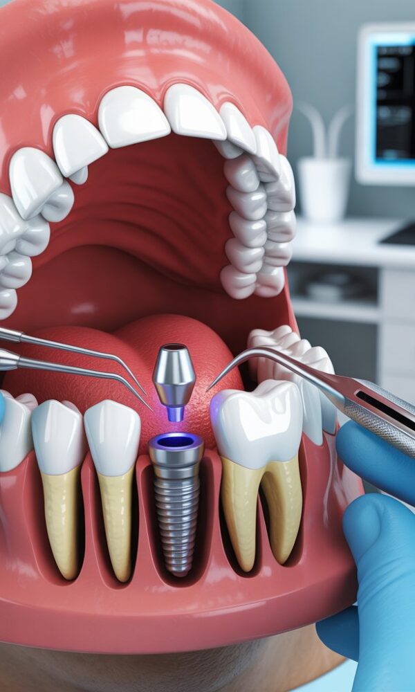 "نتائج زراعة الأسنان في عيادة دكتورة هبة العدل".